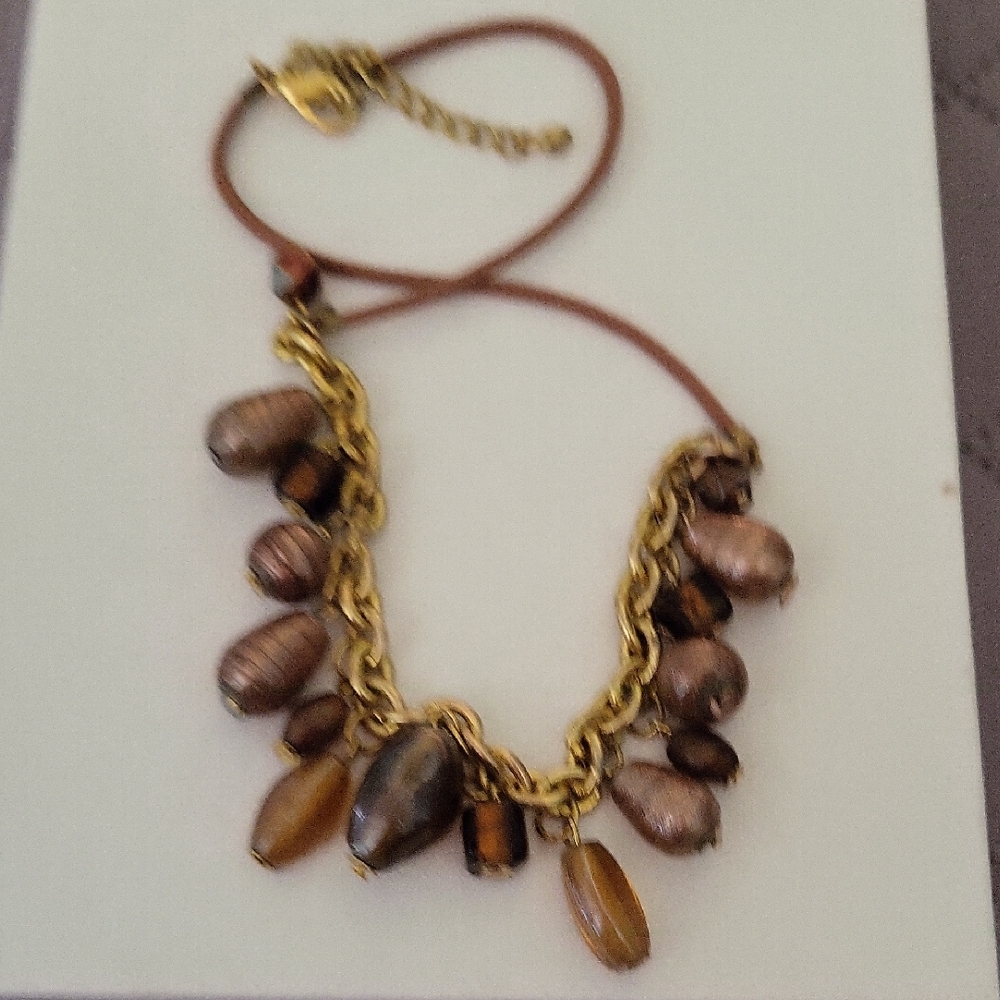 Copper And Amber Sparkle Necklace